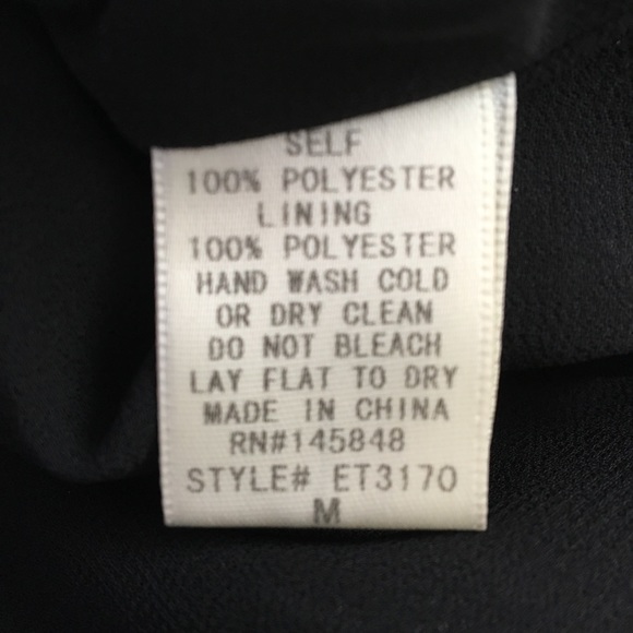 Everly Black Sequin Top Size Medium Style ET3170 - Picture 5 of 5